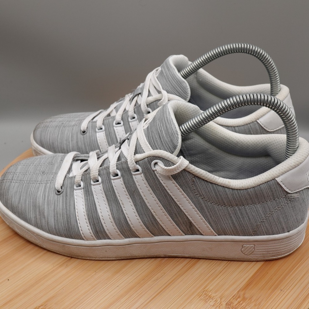 K-Swiss Women's 9.5 Low Court Pro II T CMF White/Black/White‎ 95011-190-M Flaws